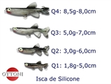 Peixe silicone cinza